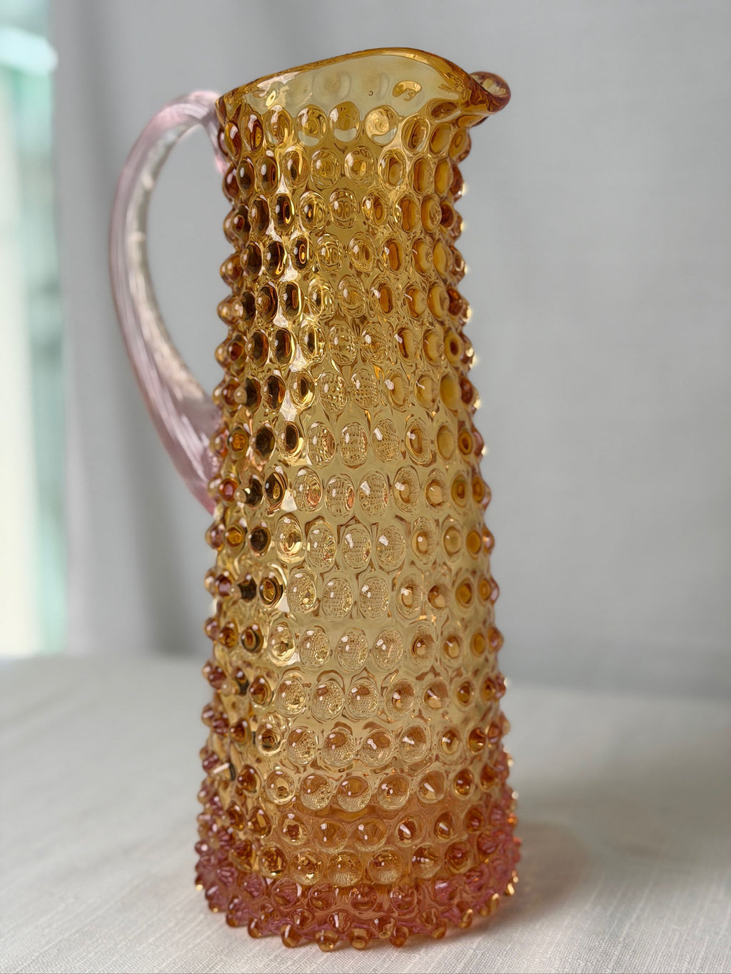 Hobnail Glass Pitcher, 1L