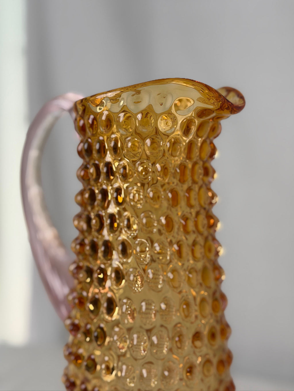 Hobnail Glass Pitcher, 1L