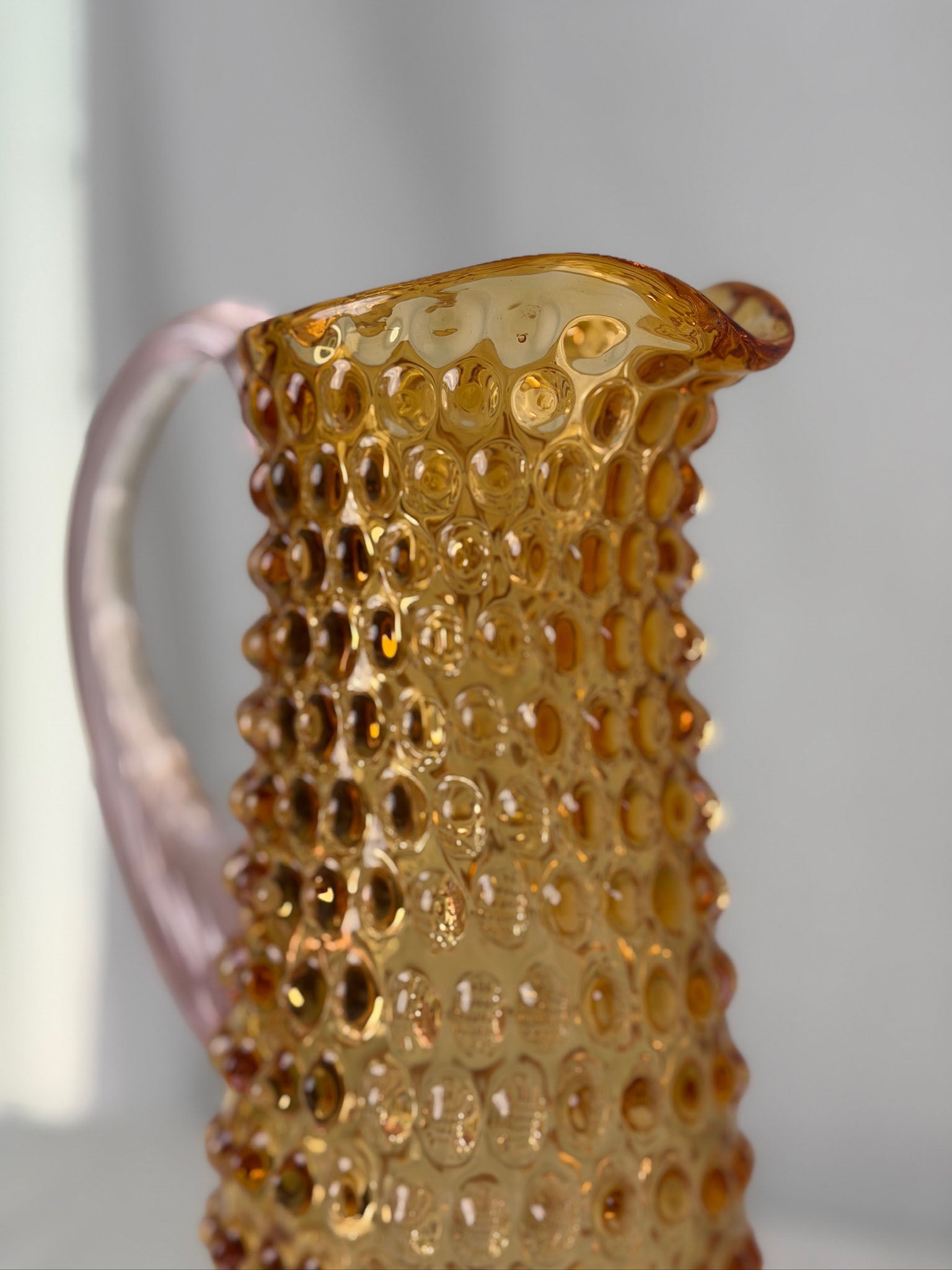 Hobnail Glass Pitcher, 1L