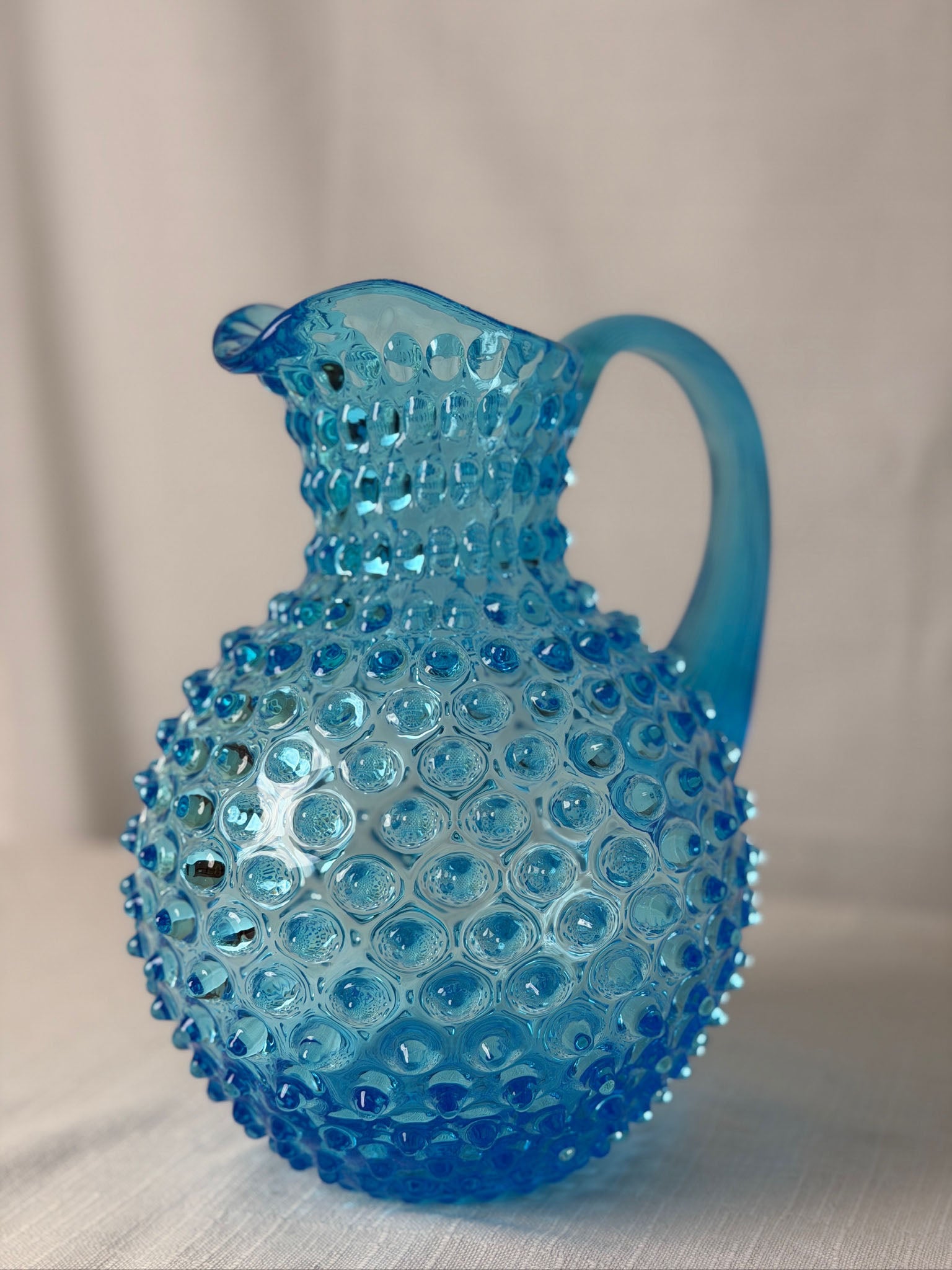 Hobnail Glass Pitcher, 2L