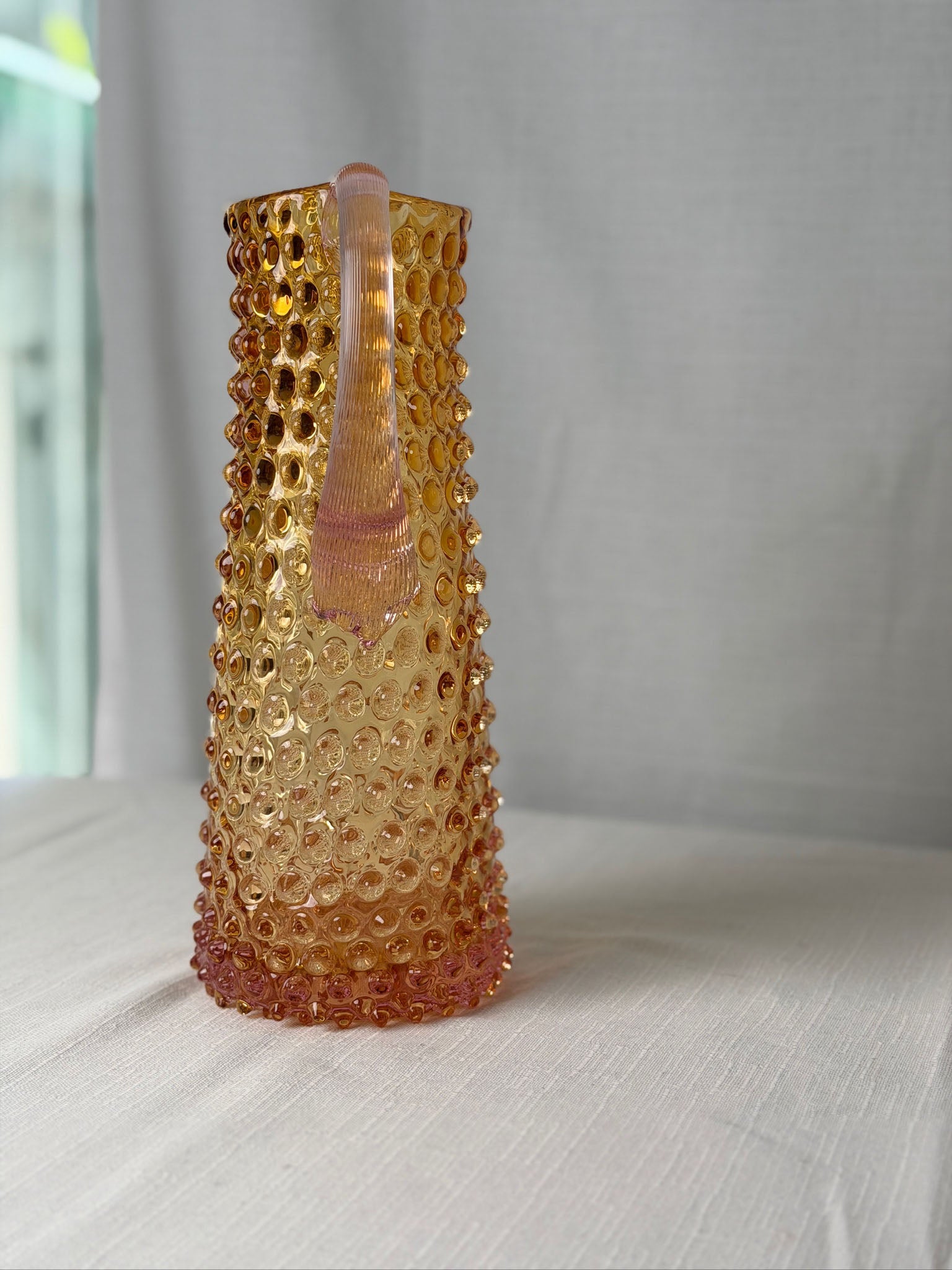 Hobnail Glass Pitcher, 1L