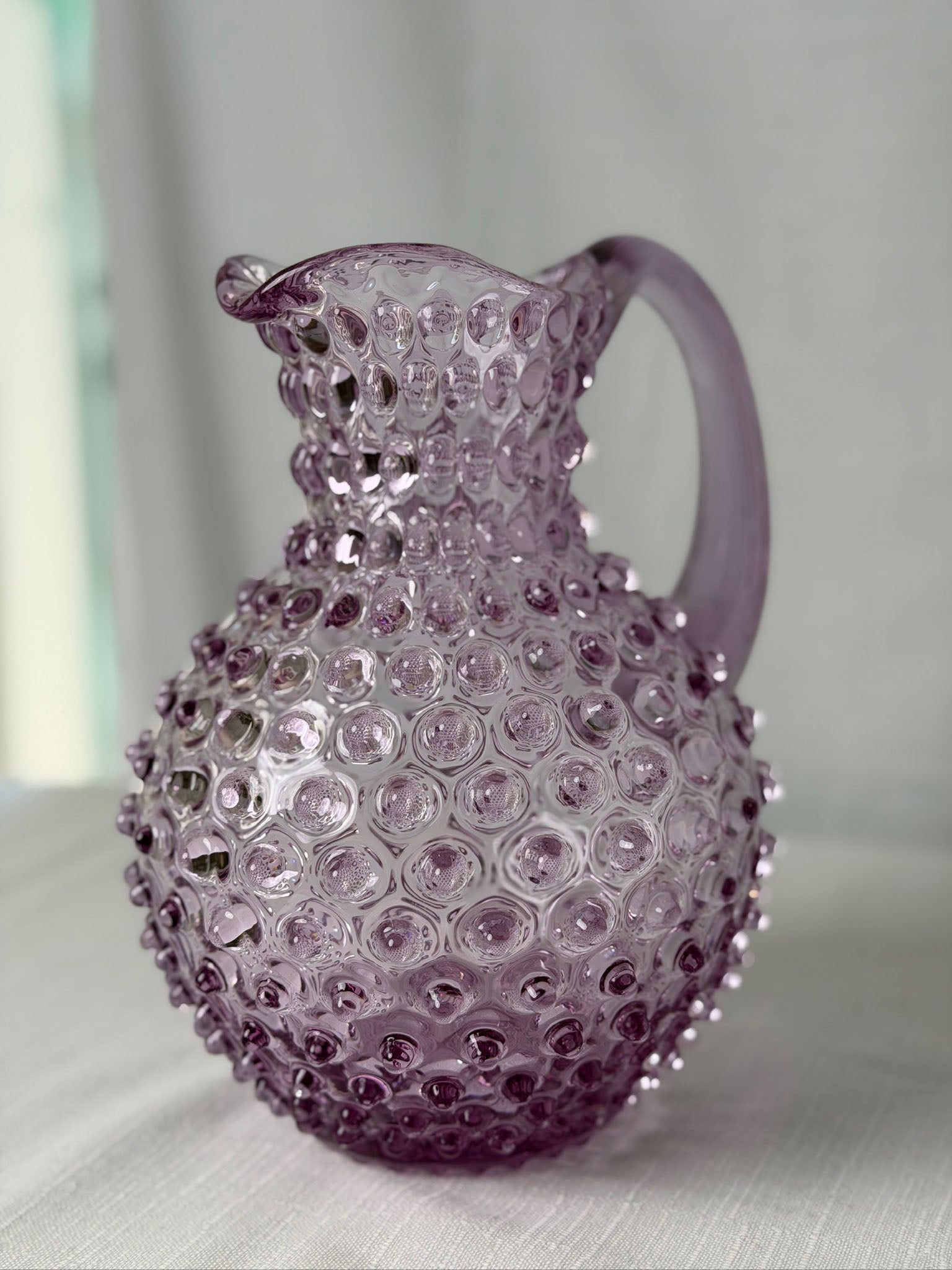 Hobnail Glass Pitcher, 2L