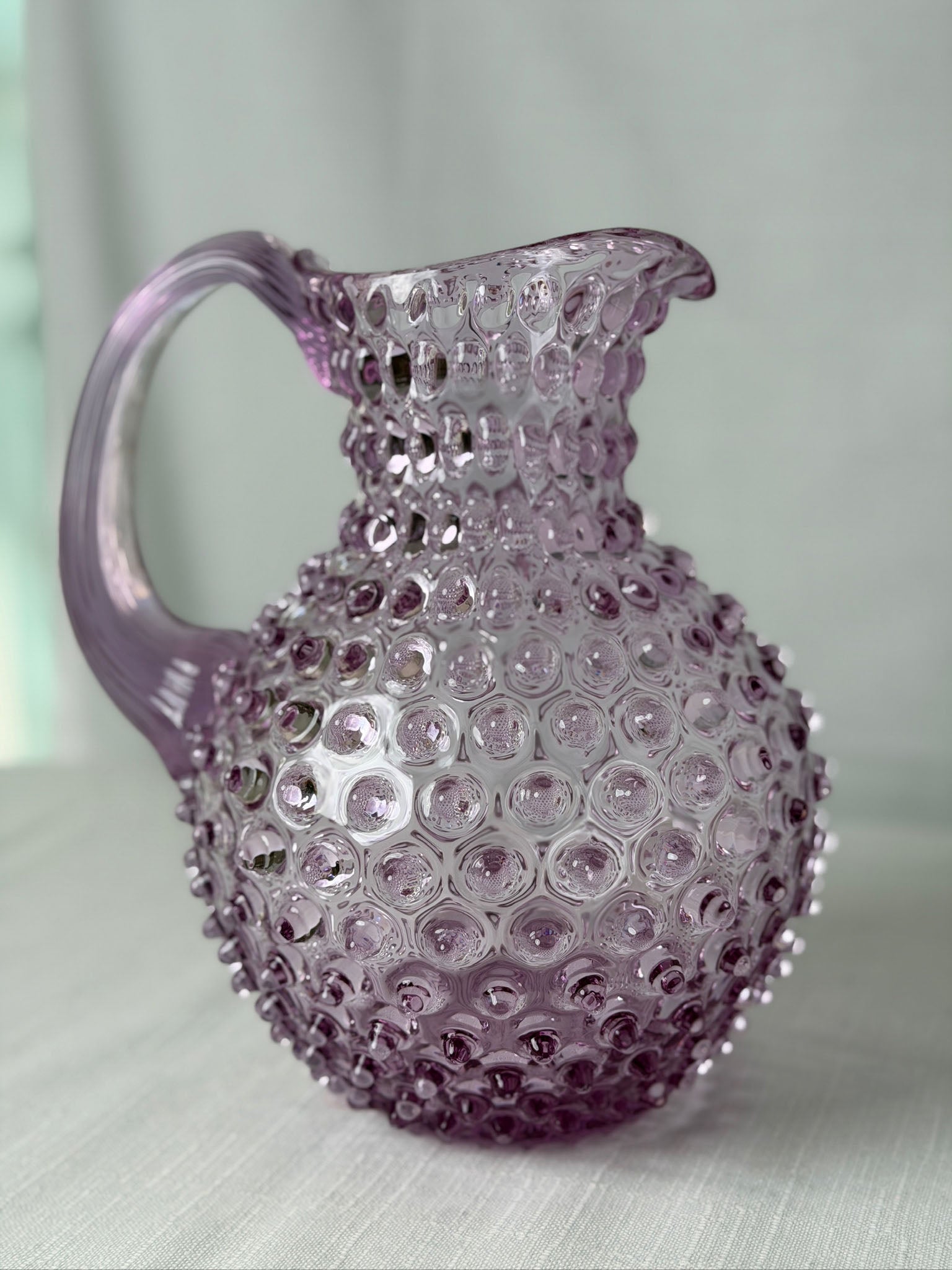Hobnail Glass Pitcher, 2L