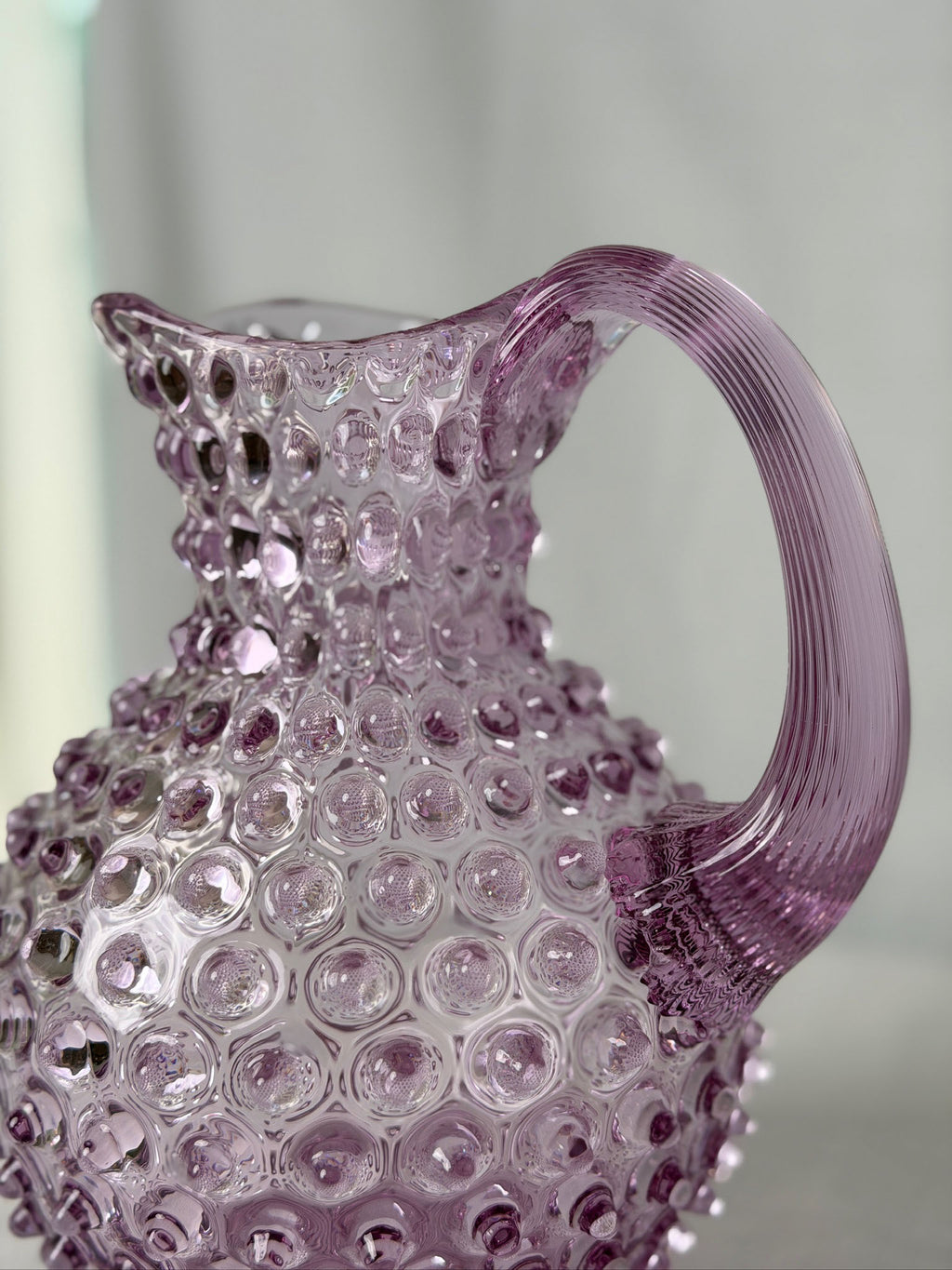 Hobnail Glass Pitcher, 2L