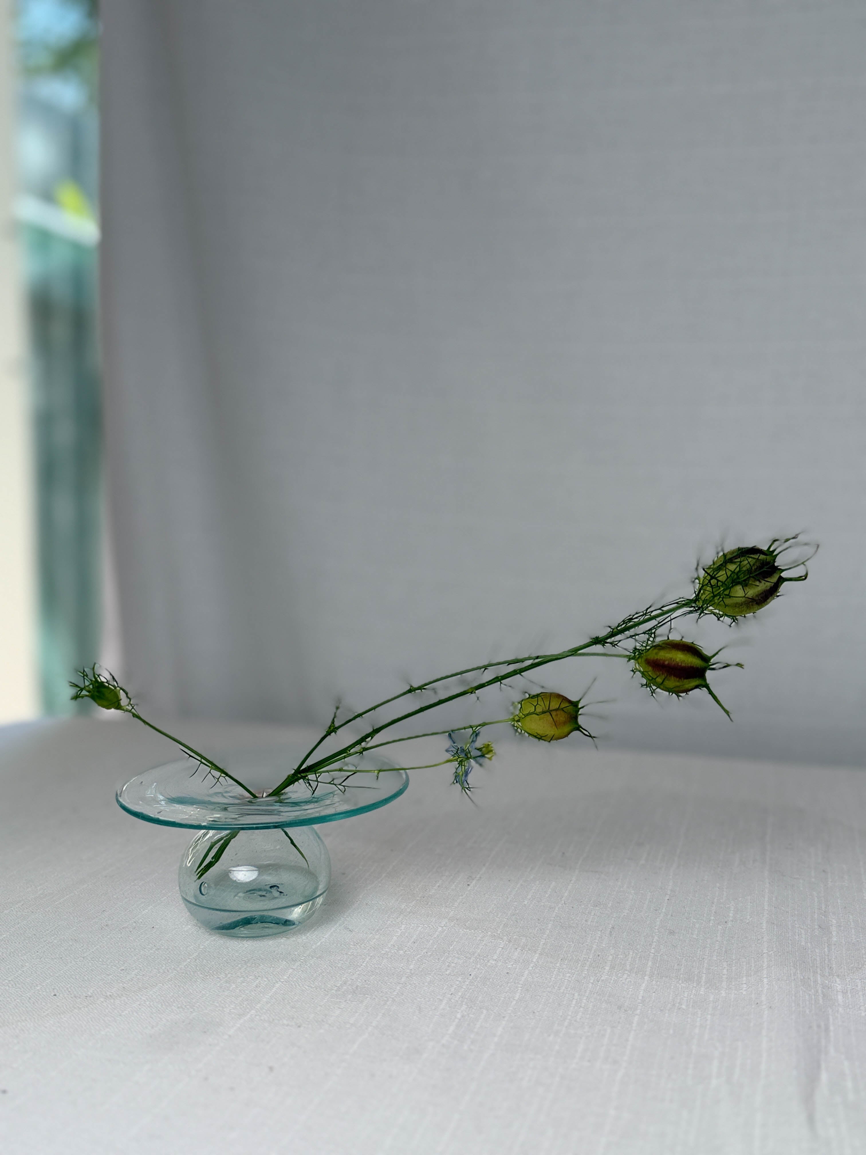 Mouth-blown recycled Glass Bud Vase