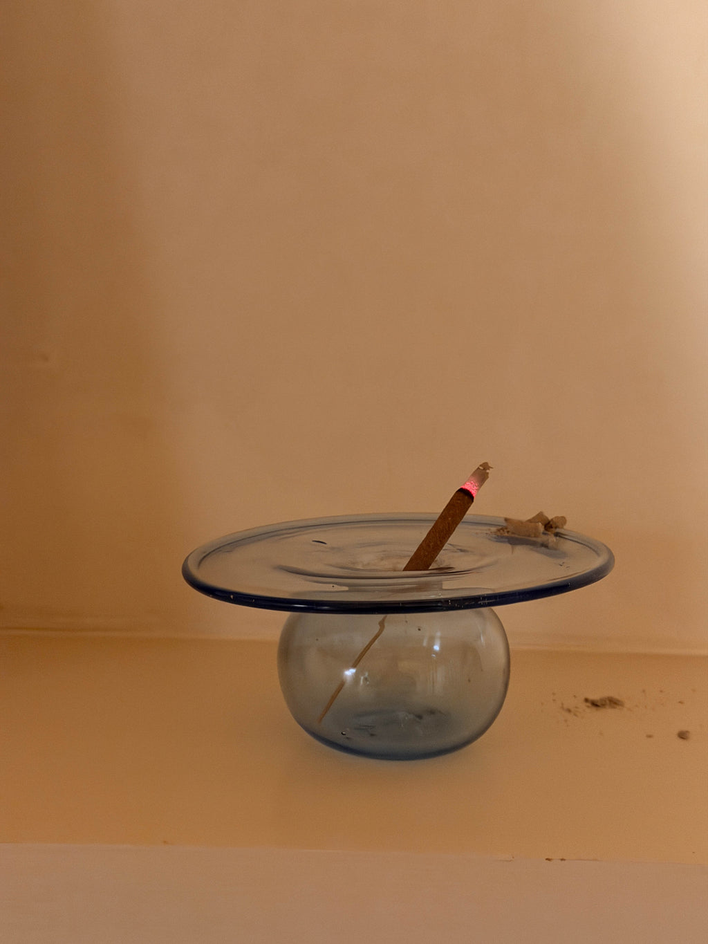Mouth-blown recycled Glass Bud Vase