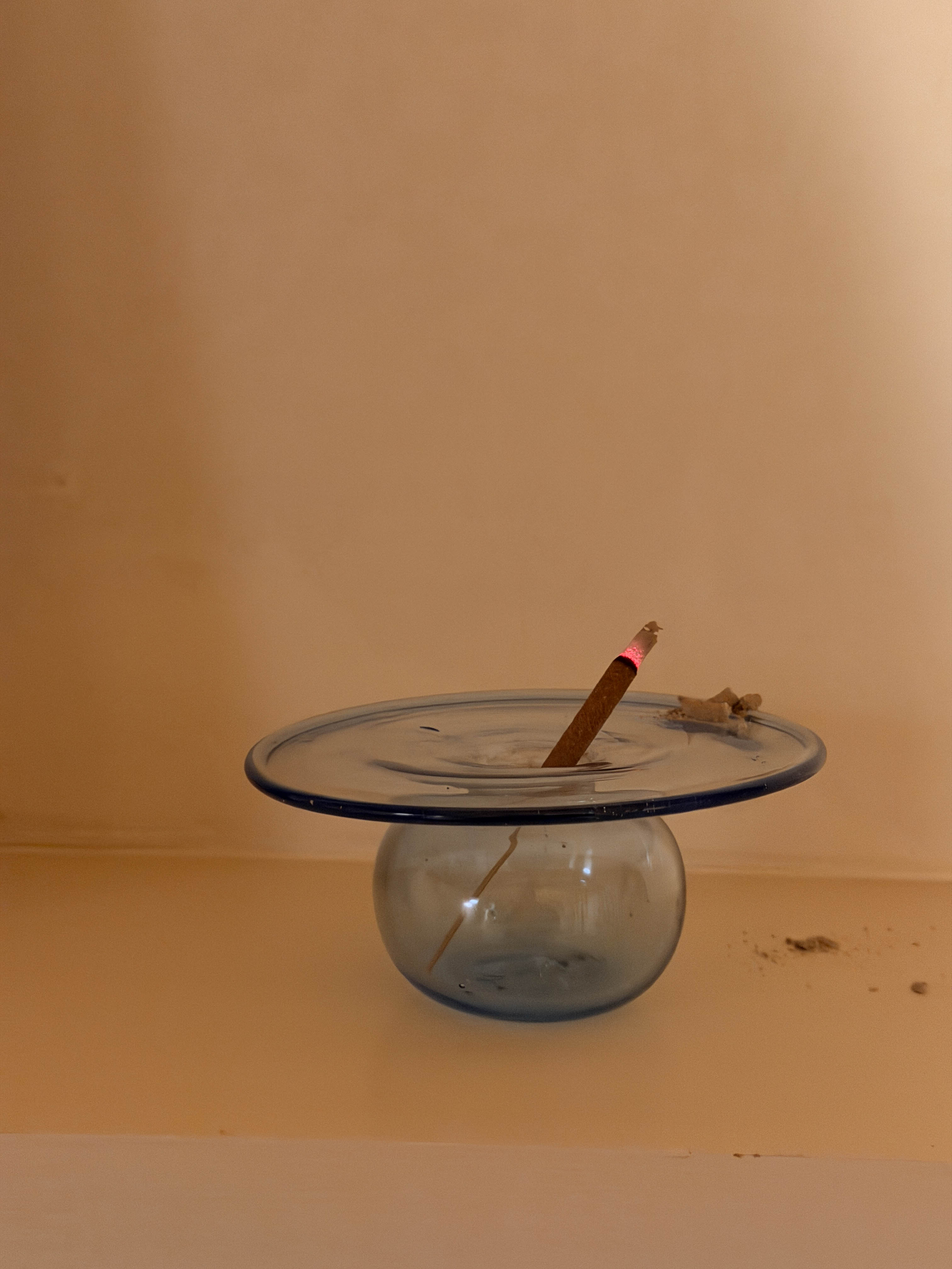 Mouth-blown recycled Glass Bud Vase