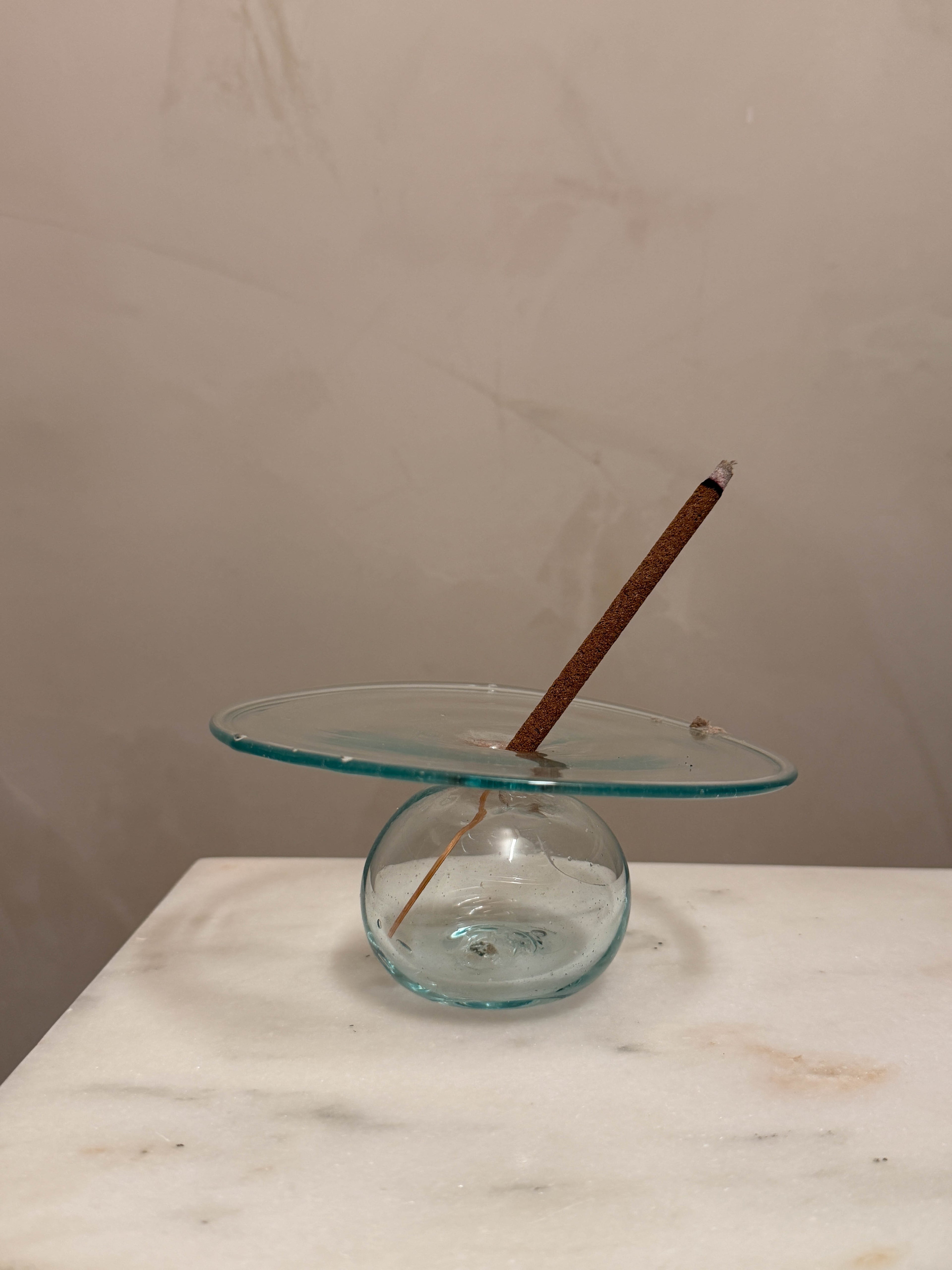 Mouth-blown recycled Glass Bud Vase