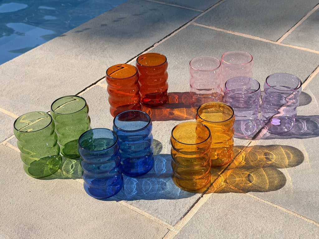 Glass Ripple Cup 12oz