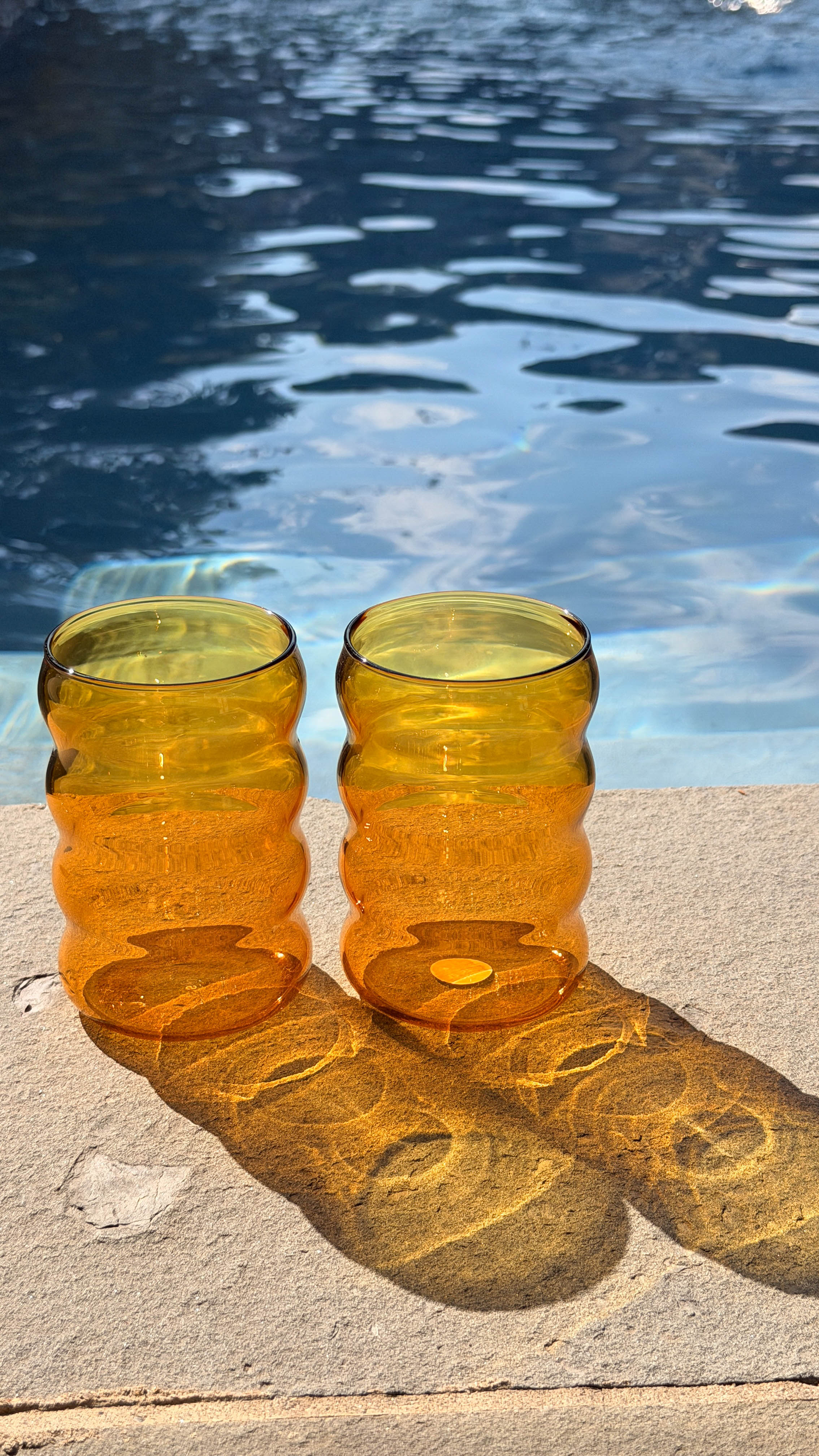 Glass Ripple Cup 12oz