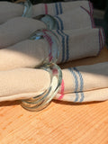 Clear Glass Napkin Ring Holder