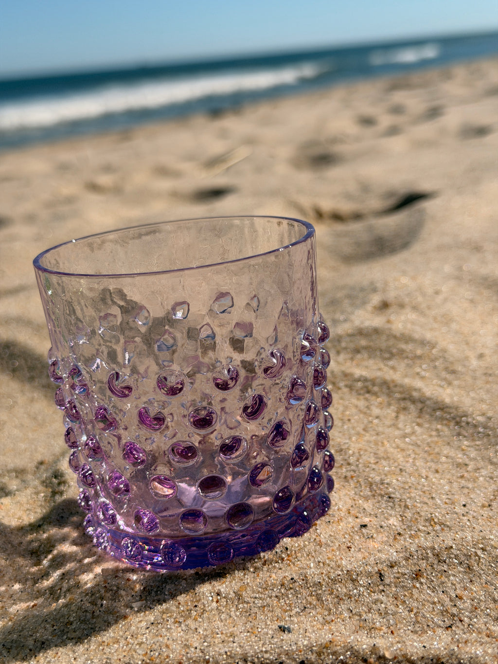 Crystal Hobnail Whiskey Glasses, Set of 2