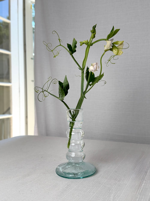 Bubble Glass Taper Candle Holder
